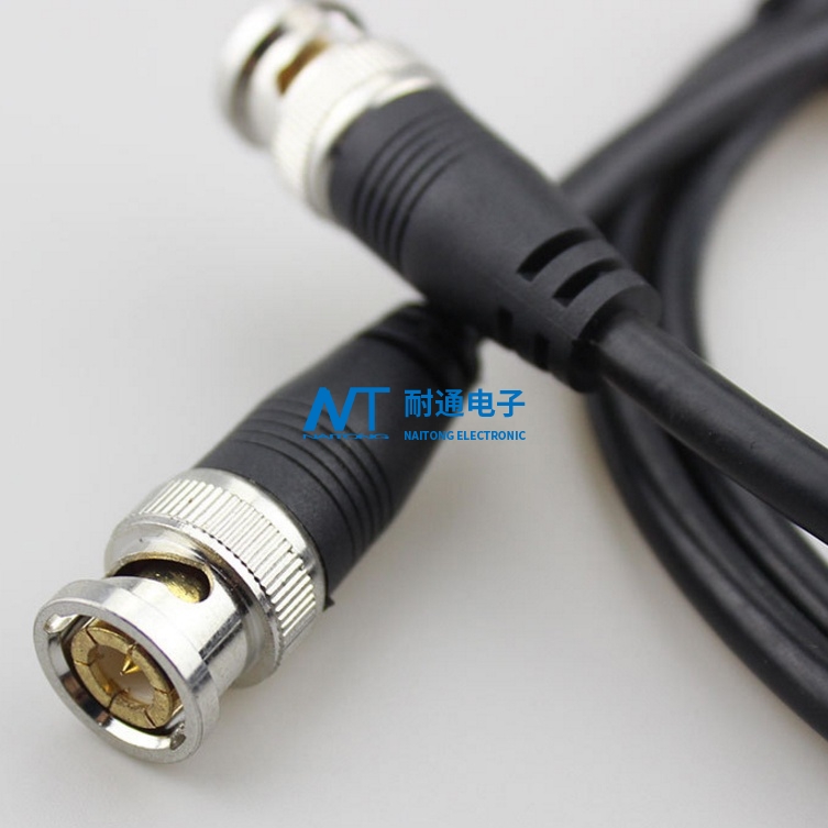 gx12航空插頭轉(zhuǎn)BNC線bnc to m12，航插線4芯BNC監(jiān)控?cái)z像機(jī)線